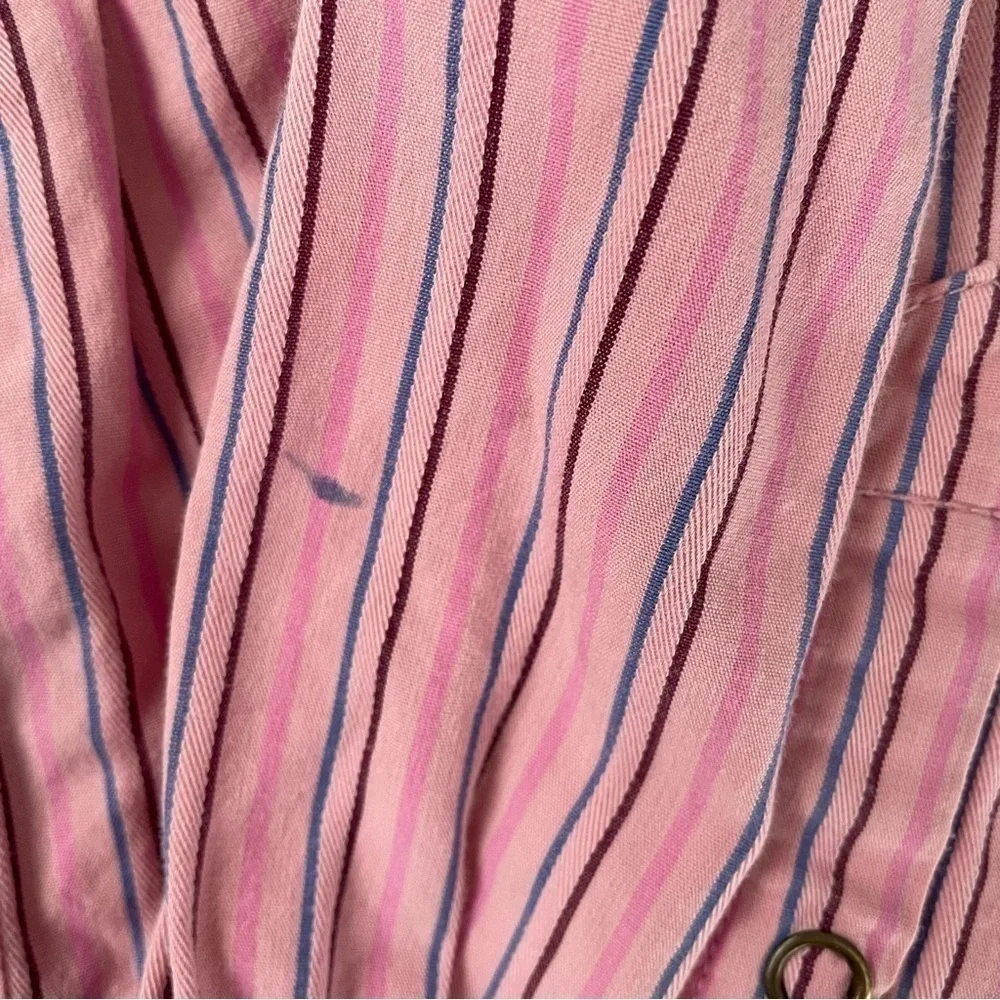 The Childrens Place Medium 7/8 Shirt pink snap Button embroidered western